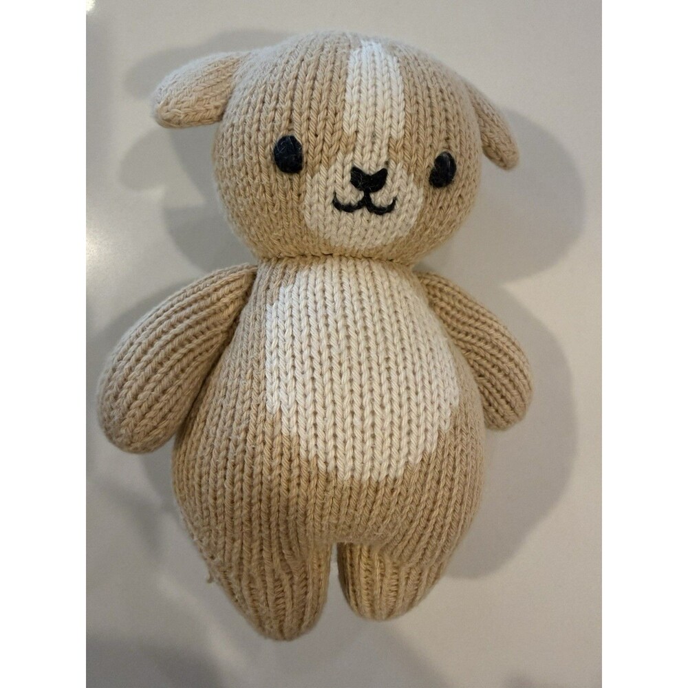 Cuddle + Kind Baby Puppy Dog Plush Hand-knit Doll Small